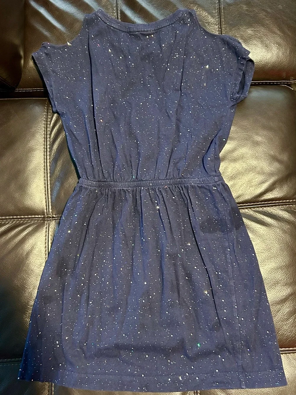 GAP Kids Navy Blue Sparkle Drawstring Dress size 10 Girl
